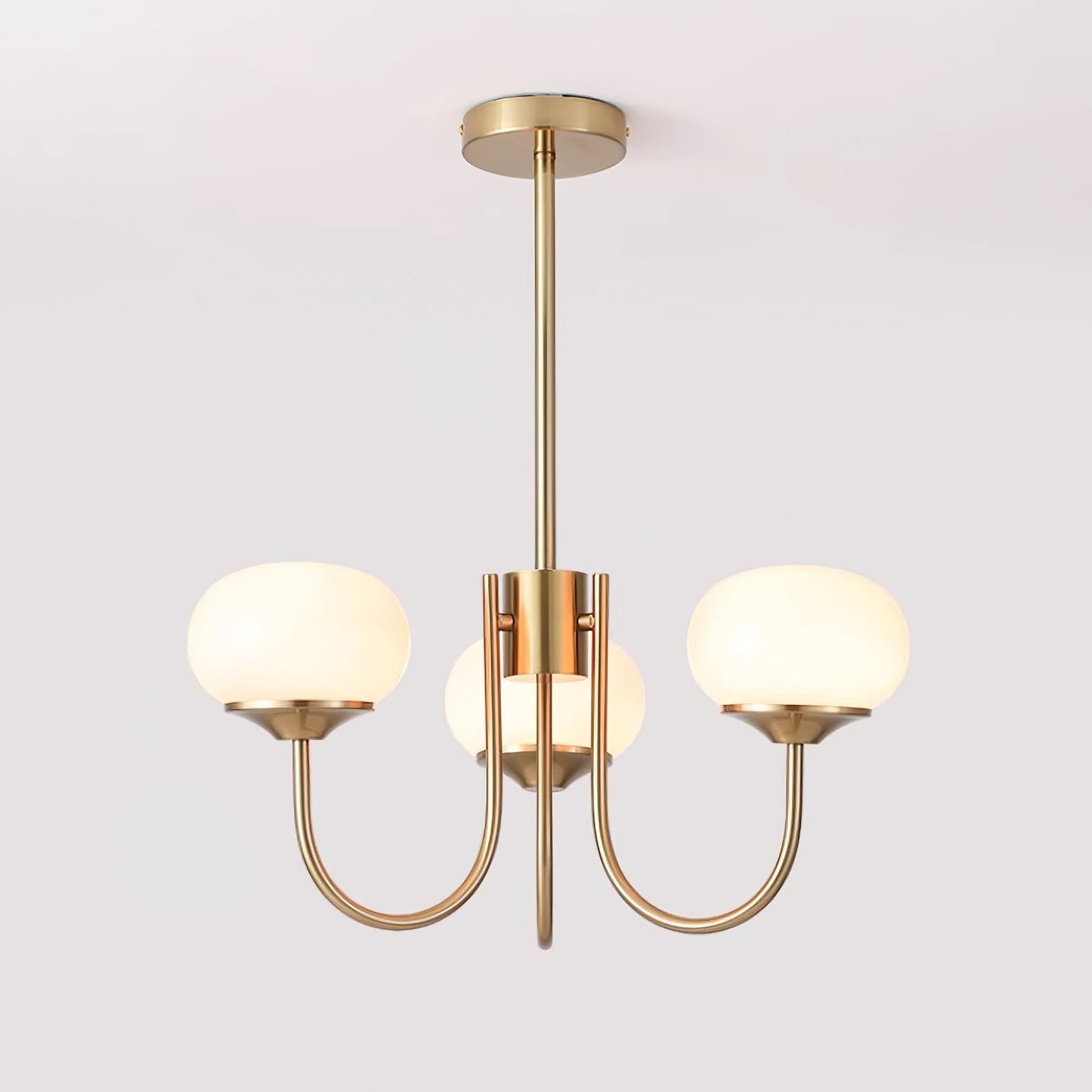 Elegant Marshmallow Chandelier - Adjustable Height, Soft Warm Light