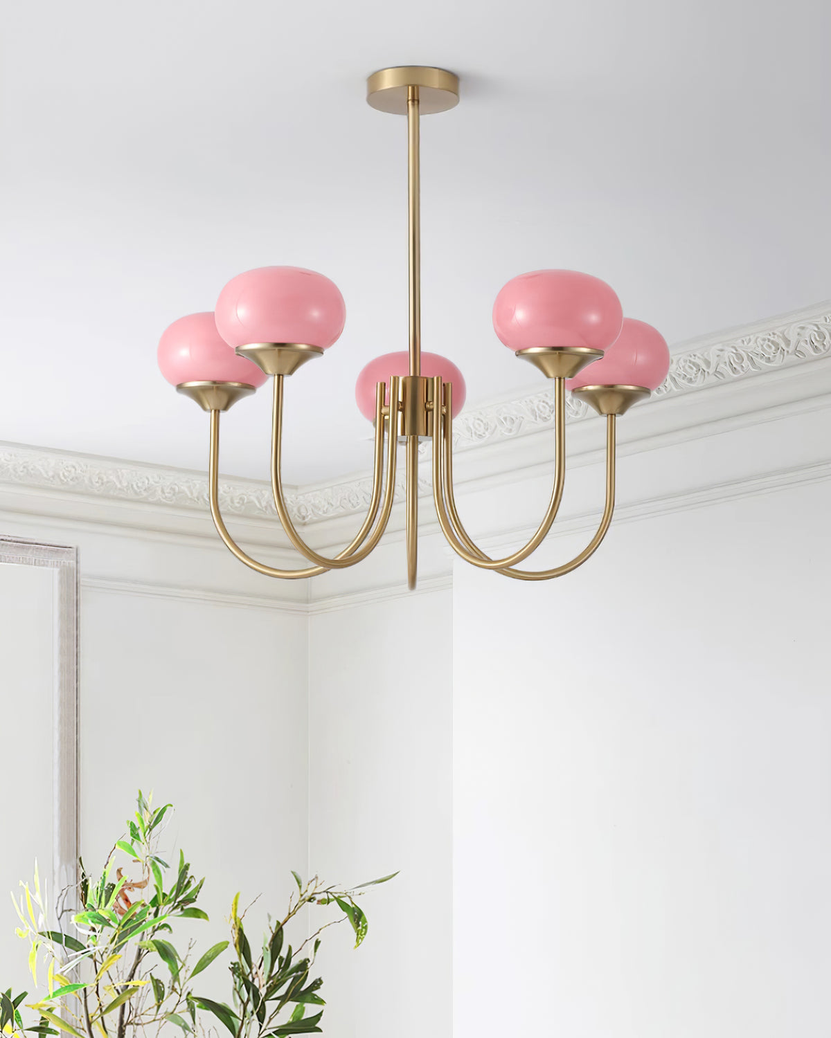 Elegant Marshmallow Chandelier - Adjustable Height, Soft Warm Light