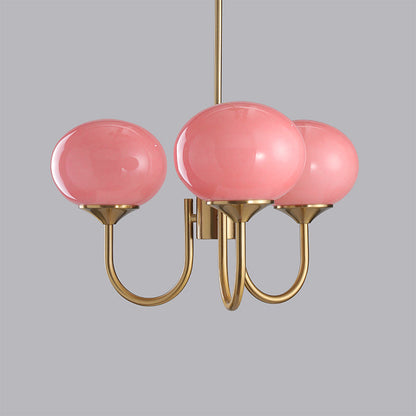 Elegant Marshmallow Chandelier - Adjustable Height, Soft Warm Light