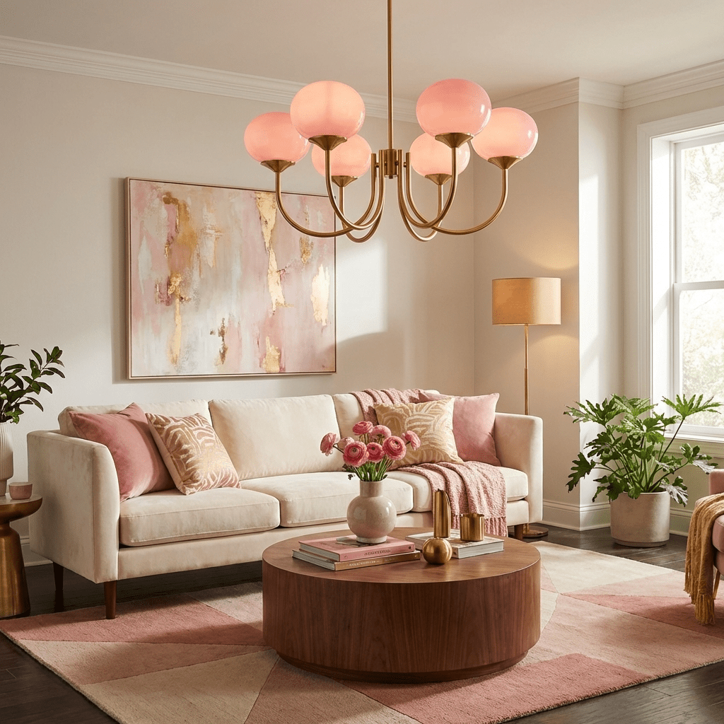 Elegant Marshmallow Chandelier - Adjustable Height, Soft Warm Light