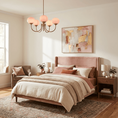 Elegant Marshmallow Chandelier - Adjustable Height, Soft Warm Light
