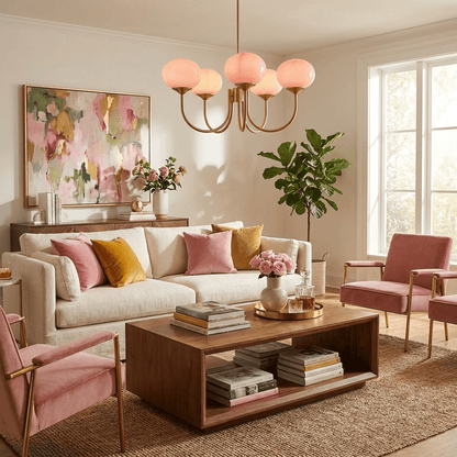 Elegant Marshmallow Chandelier - Adjustable Height, Soft Warm Light