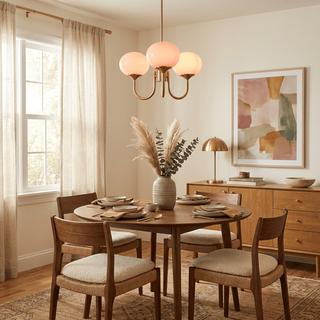 Elegant Marshmallow Chandelier - Adjustable Height, Soft Warm Light