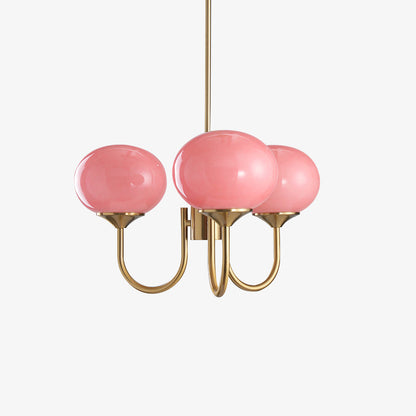 Elegant Marshmallow Chandelier - Adjustable Height, Soft Warm Light