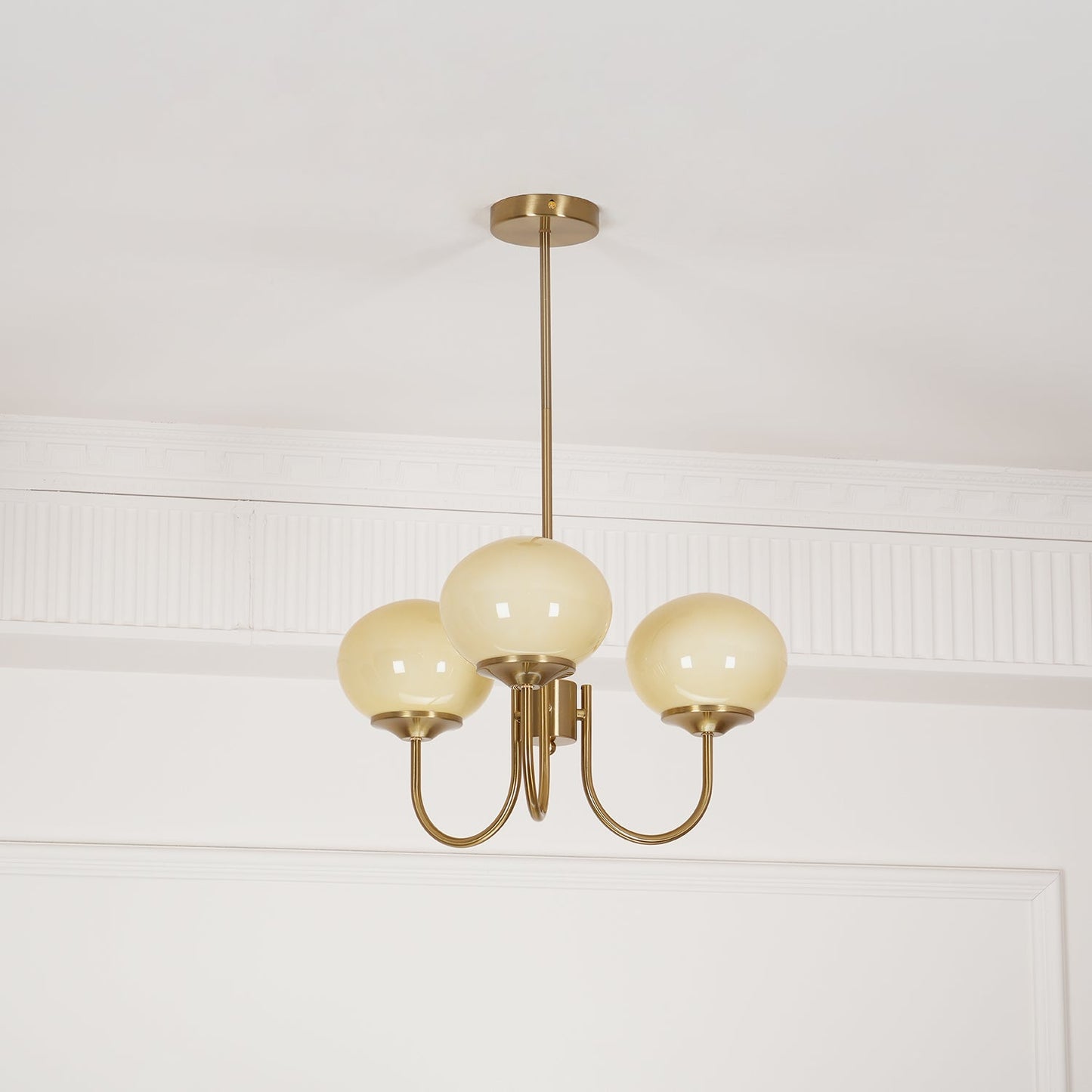Elegant Marshmallow Chandelier - Adjustable Height, Soft Warm Light
