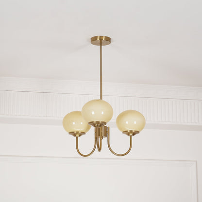 Elegant Marshmallow Chandelier - Adjustable Height, Soft Warm Light