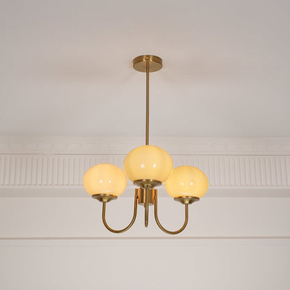 Elegant Marshmallow Chandelier - Adjustable Height, Soft Warm Light