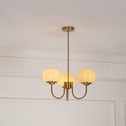 Elegant Marshmallow Chandelier - Adjustable Height, Soft Warm Light