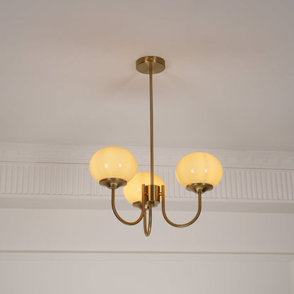 Elegant Marshmallow Chandelier - Adjustable Height, Soft Warm Light