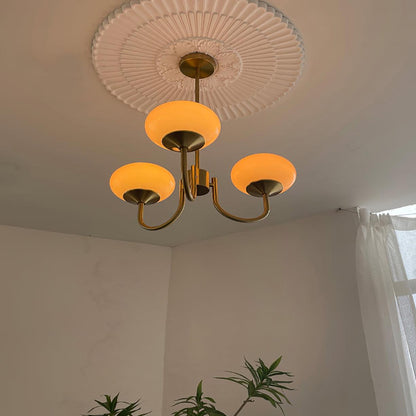 Elegant Marshmallow Chandelier - Adjustable Height, Soft Warm Light