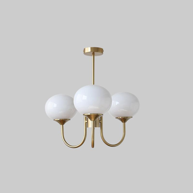 Elegant Marshmallow Chandelier - Adjustable Height, Soft Warm Light