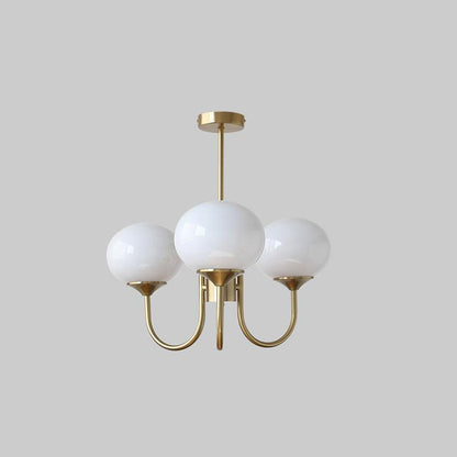 Elegant Marshmallow Chandelier - Adjustable Height, Soft Warm Light