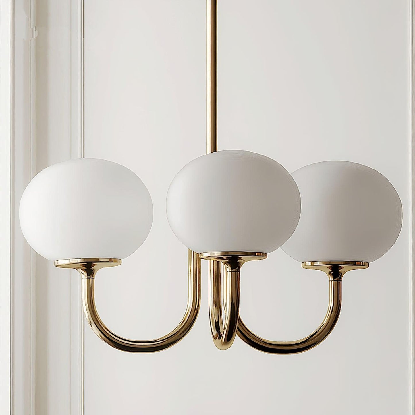 Elegant Marshmallow Chandelier - Adjustable Height, Soft Warm Light
