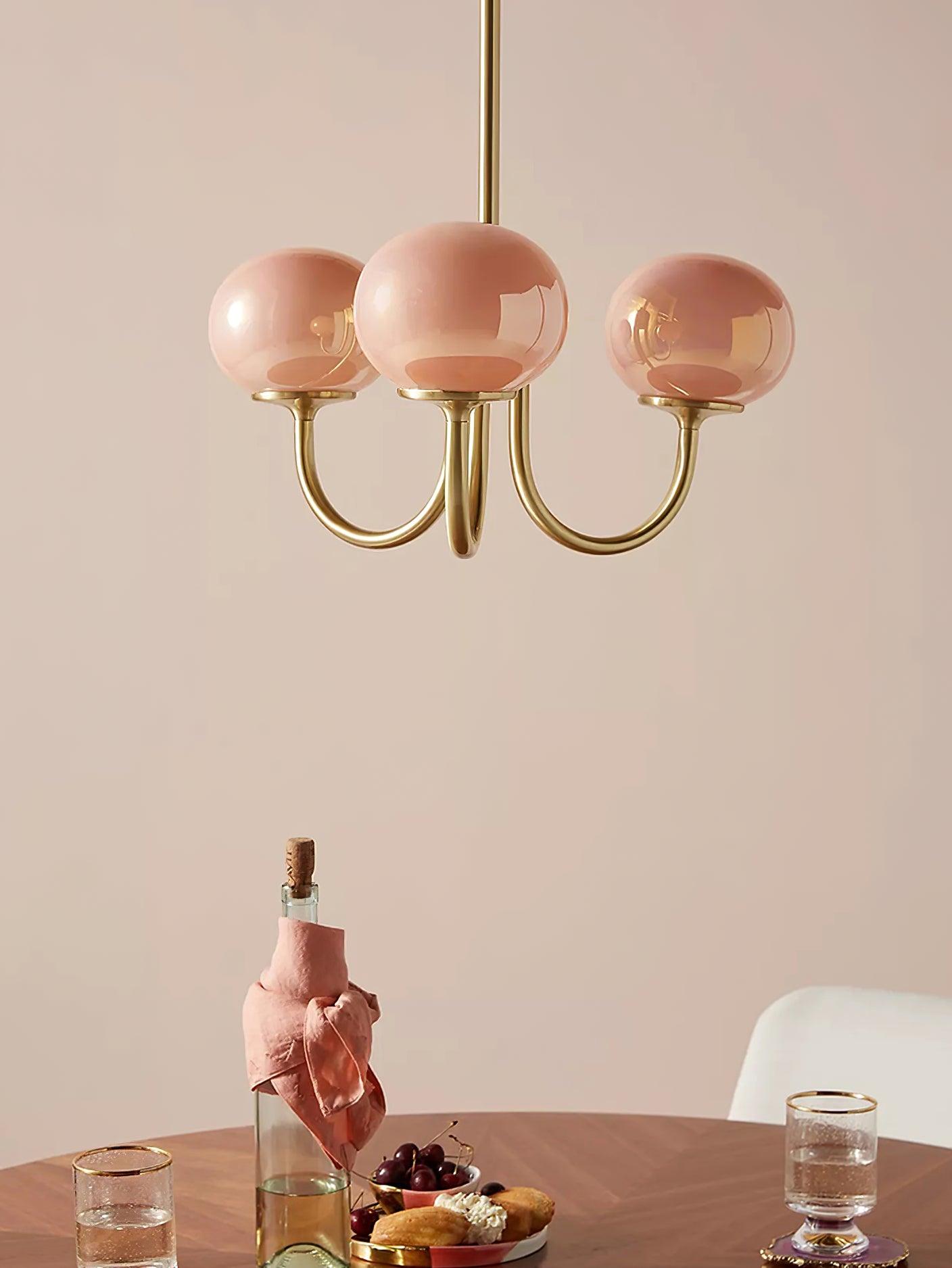 Elegant Marshmallow Chandelier - Adjustable Height, Soft Warm Light
