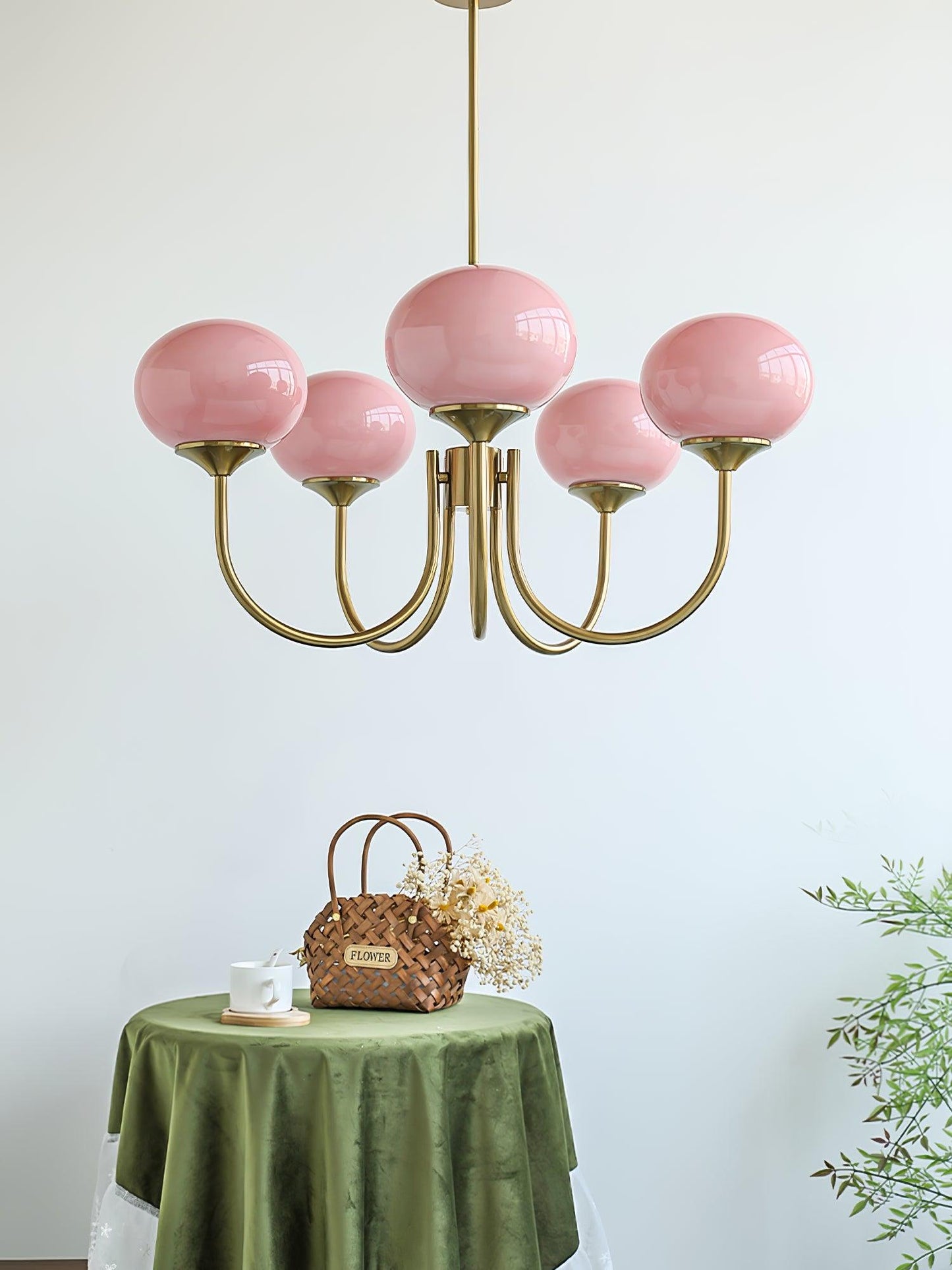 Elegant Marshmallow Chandelier - Adjustable Height, Soft Warm Light