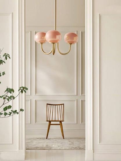 Elegant Marshmallow Chandelier - Adjustable Height, Soft Warm Light