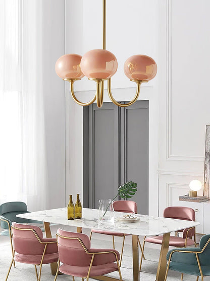 Elegant Marshmallow Chandelier - Adjustable Height, Soft Warm Light