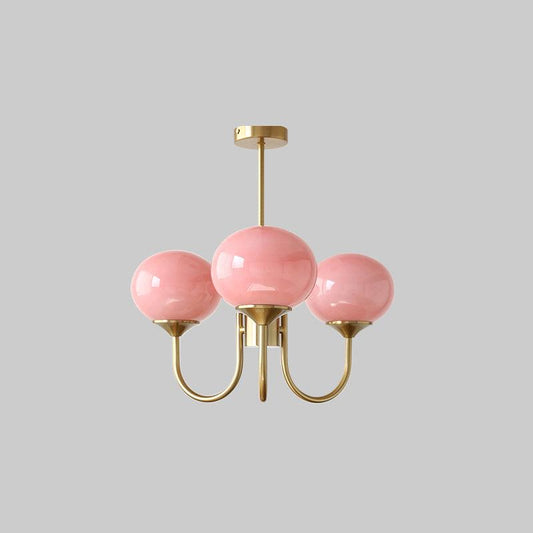 Elegant Marshmallow Chandelier - Adjustable Height, Soft Warm Light