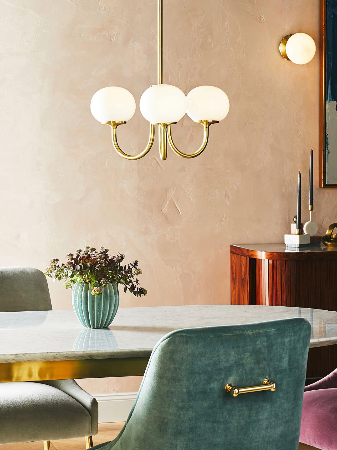 Elegant Marshmallow Chandelier - Adjustable Height, Soft Warm Light