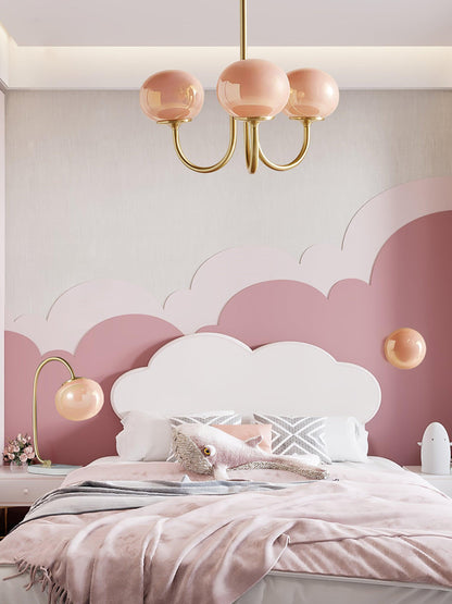 Elegant Marshmallow Chandelier - Adjustable Height, Soft Warm Light