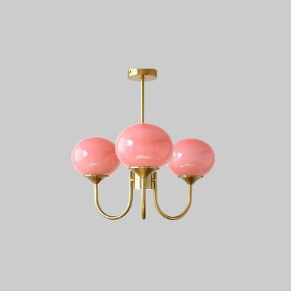Elegant Marshmallow Chandelier - Adjustable Height, Soft Warm Light