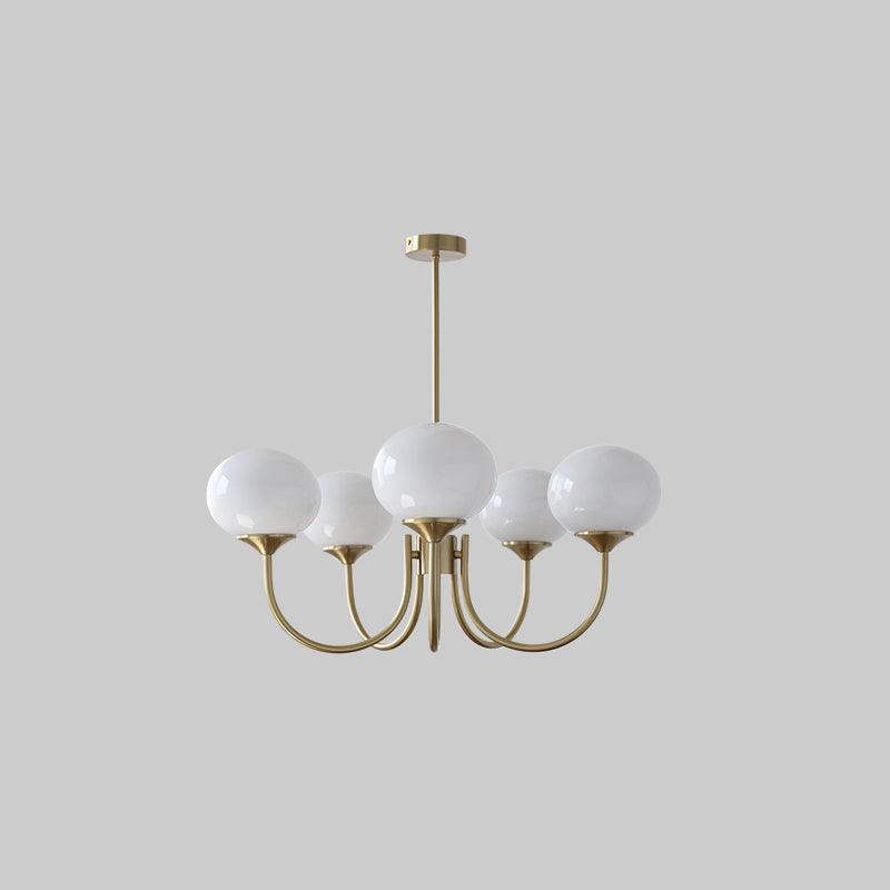 Elegant Marshmallow Chandelier - Adjustable Height, Soft Warm Light