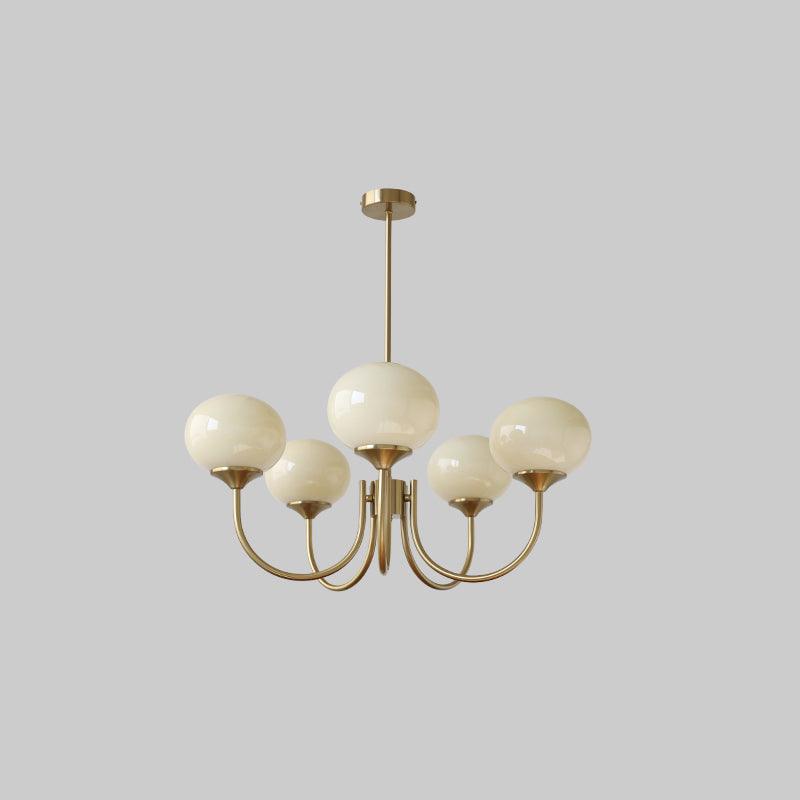 Elegant Marshmallow Chandelier - Adjustable Height, Soft Warm Light