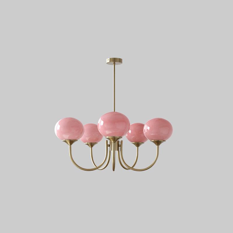 Elegant Marshmallow Chandelier - Adjustable Height, Soft Warm Light