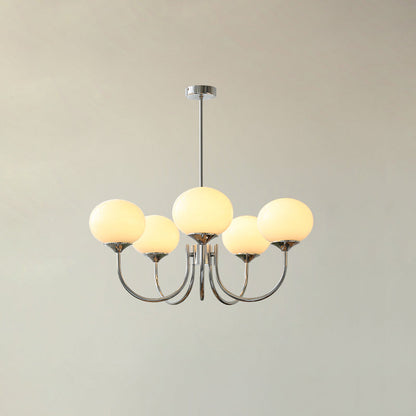 Elegant Marshmallow Chandelier - Adjustable Height, Soft Warm Light