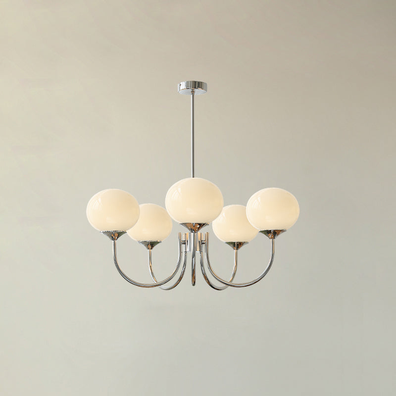 Elegant Marshmallow Chandelier - Adjustable Height, Soft Warm Light