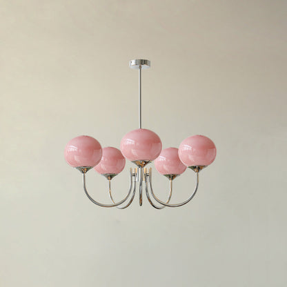 Elegant Marshmallow Chandelier - Adjustable Height, Soft Warm Light