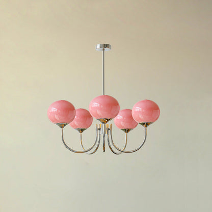 Elegant Marshmallow Chandelier - Adjustable Height, Soft Warm Light