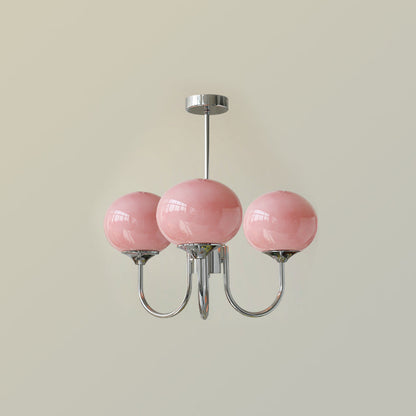 Elegant Marshmallow Chandelier - Adjustable Height, Soft Warm Light