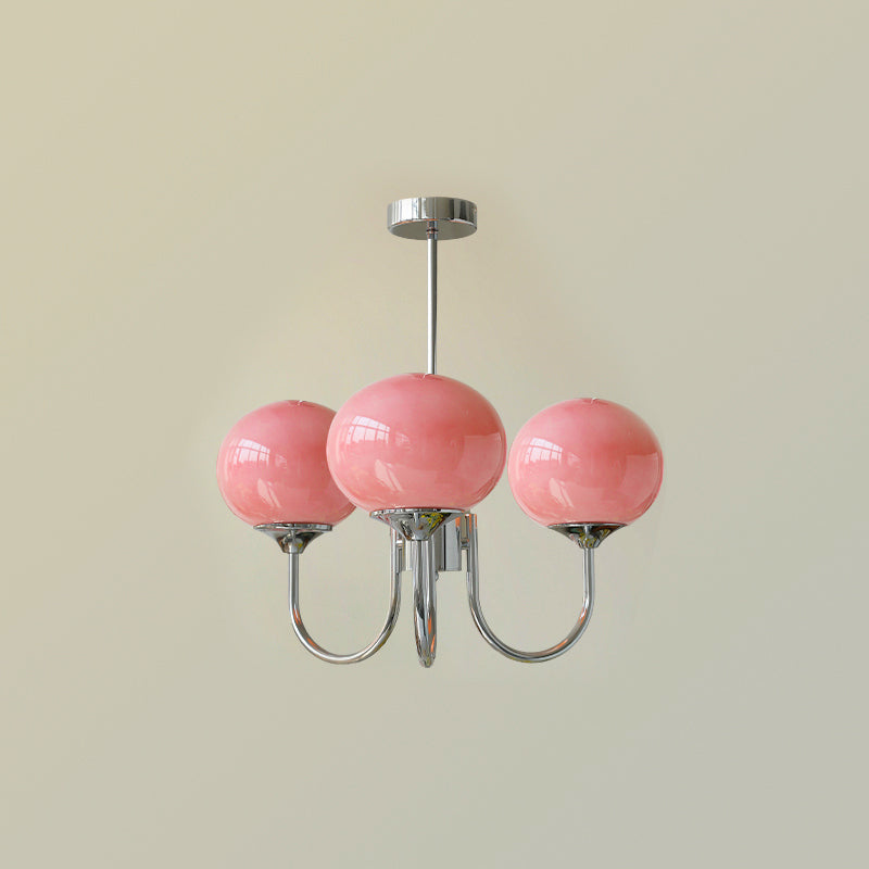 Elegant Marshmallow Chandelier - Adjustable Height, Soft Warm Light