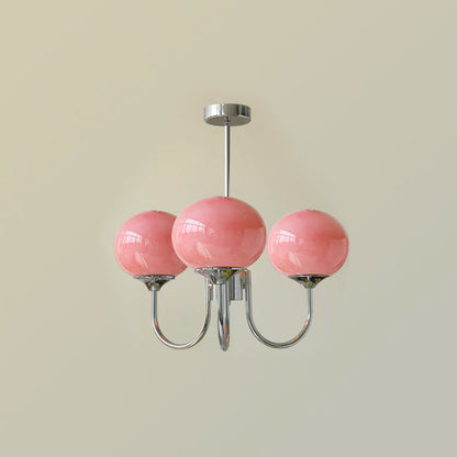 Elegant Marshmallow Chandelier - Adjustable Height, Soft Warm Light