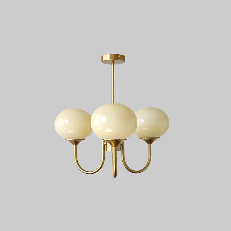 Elegant Marshmallow Chandelier - Adjustable Height, Soft Warm Light