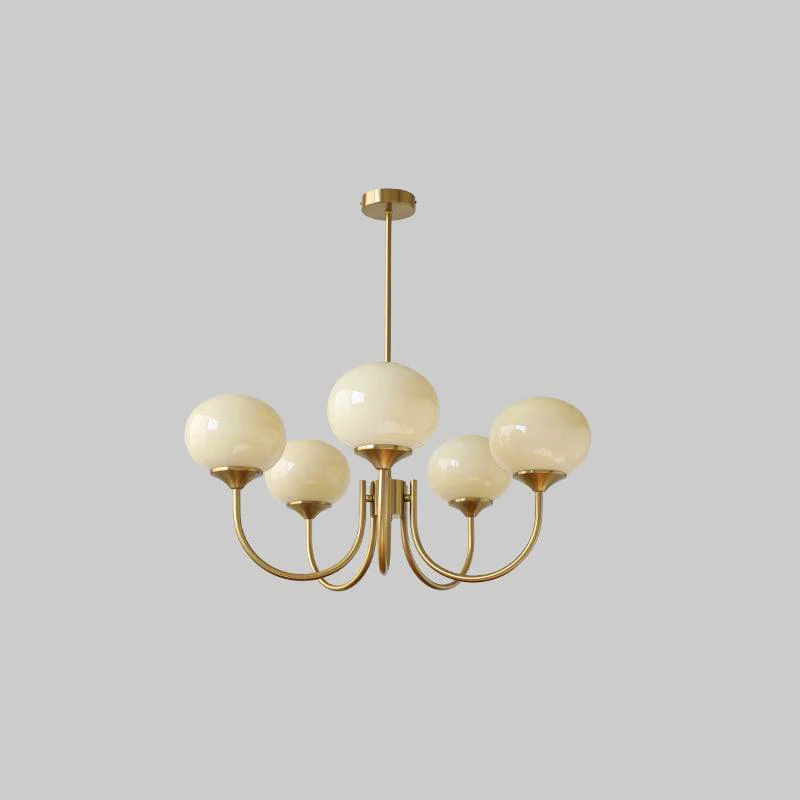 Elegant Marshmallow Chandelier - Adjustable Height, Soft Warm Light