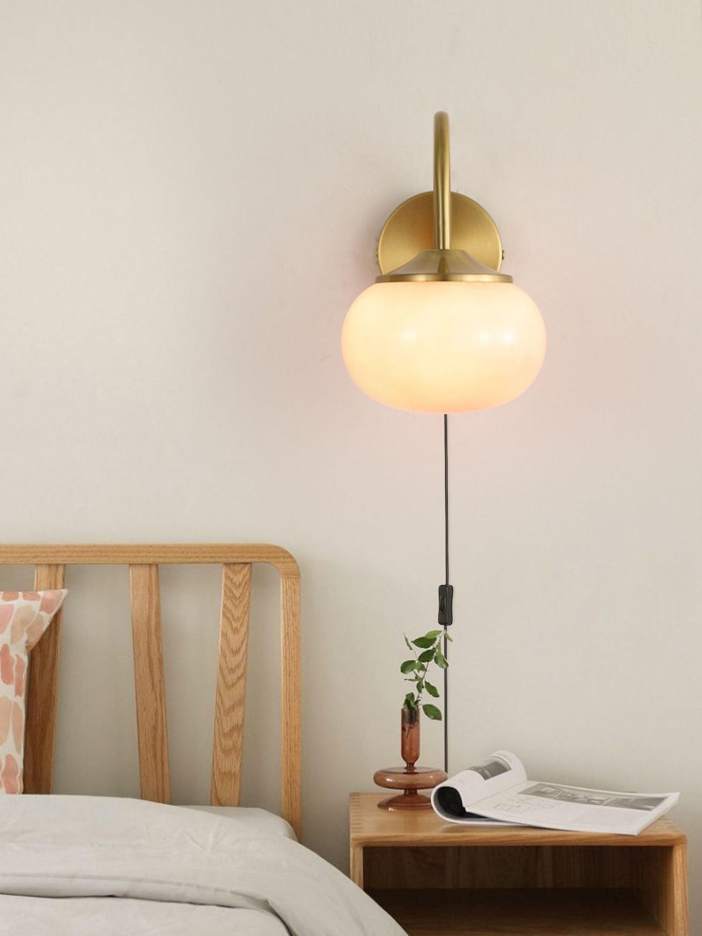 Marshmallow Plug-in Sconce - Adjustable Arm, Soft Warm Light