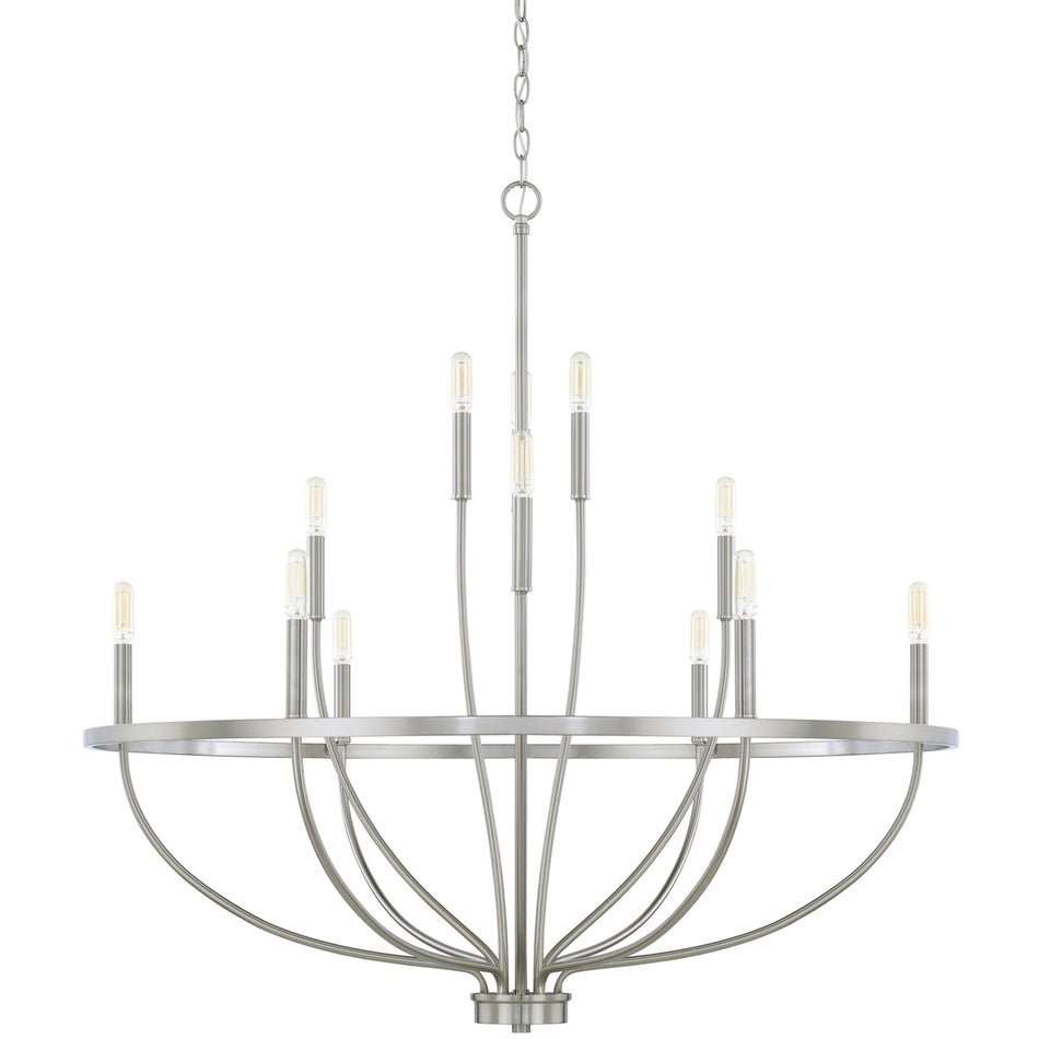 Maxwell Crystal Chandelier - Elegant Design with Adjustable Height