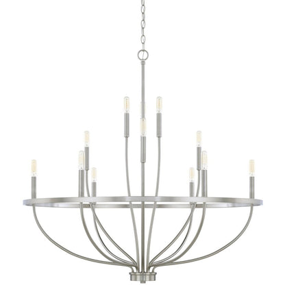 Maxwell Crystal Chandelier - Elegant Design with Adjustable Height