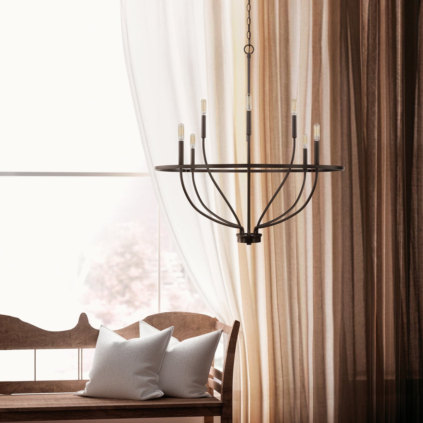 Maxwell Crystal Chandelier - Elegant Design with Adjustable Height