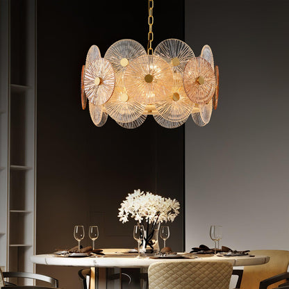 Aster Crystal Chandelier - Elegant Design with Adjustable Height & LED