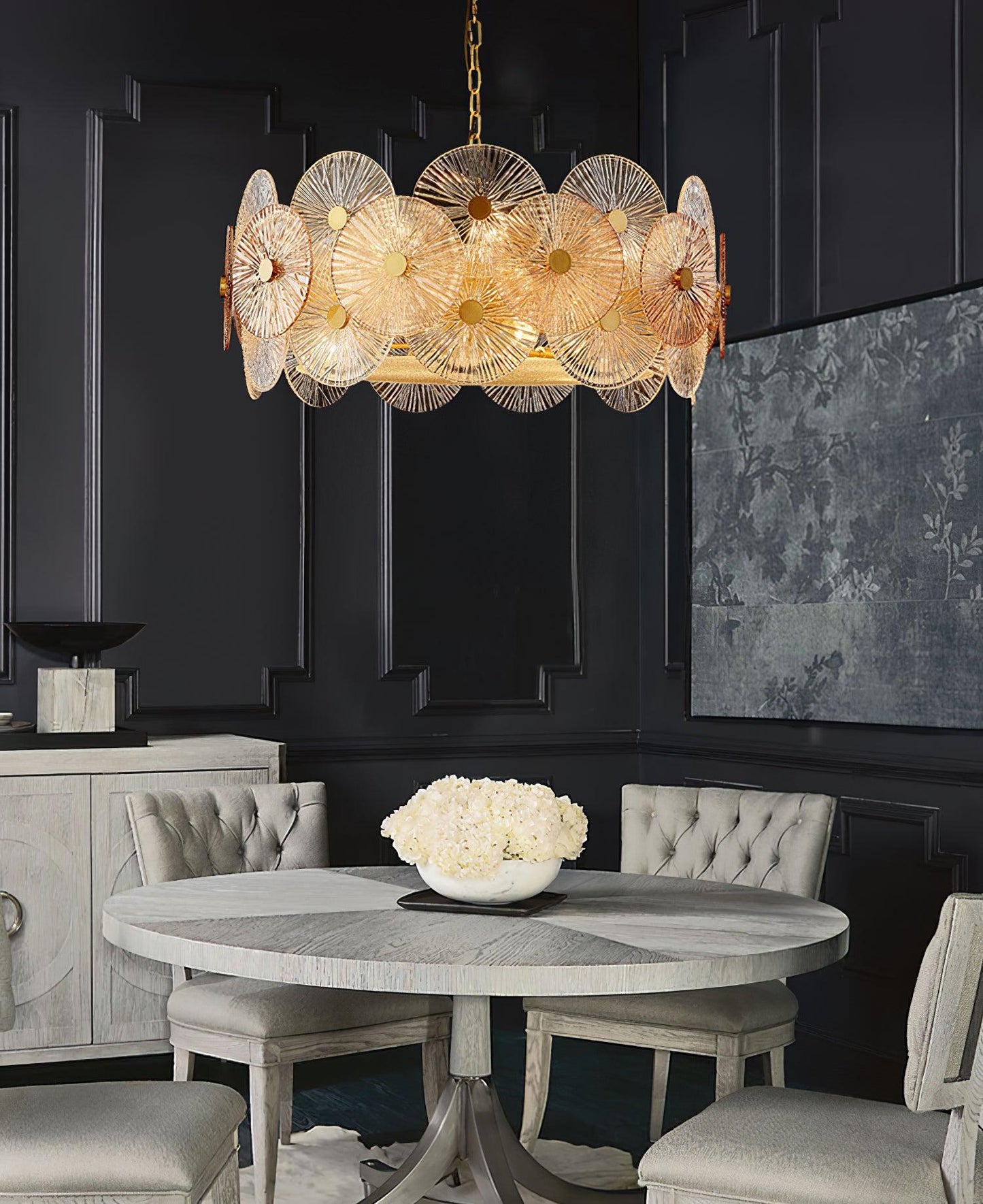 Aster Crystal Chandelier - Elegant Design with Adjustable Height & LED
