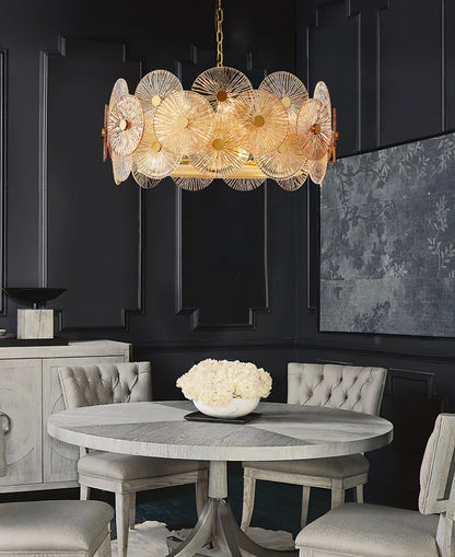 Aster Crystal Chandelier - Elegant Design with Adjustable Height & LED
