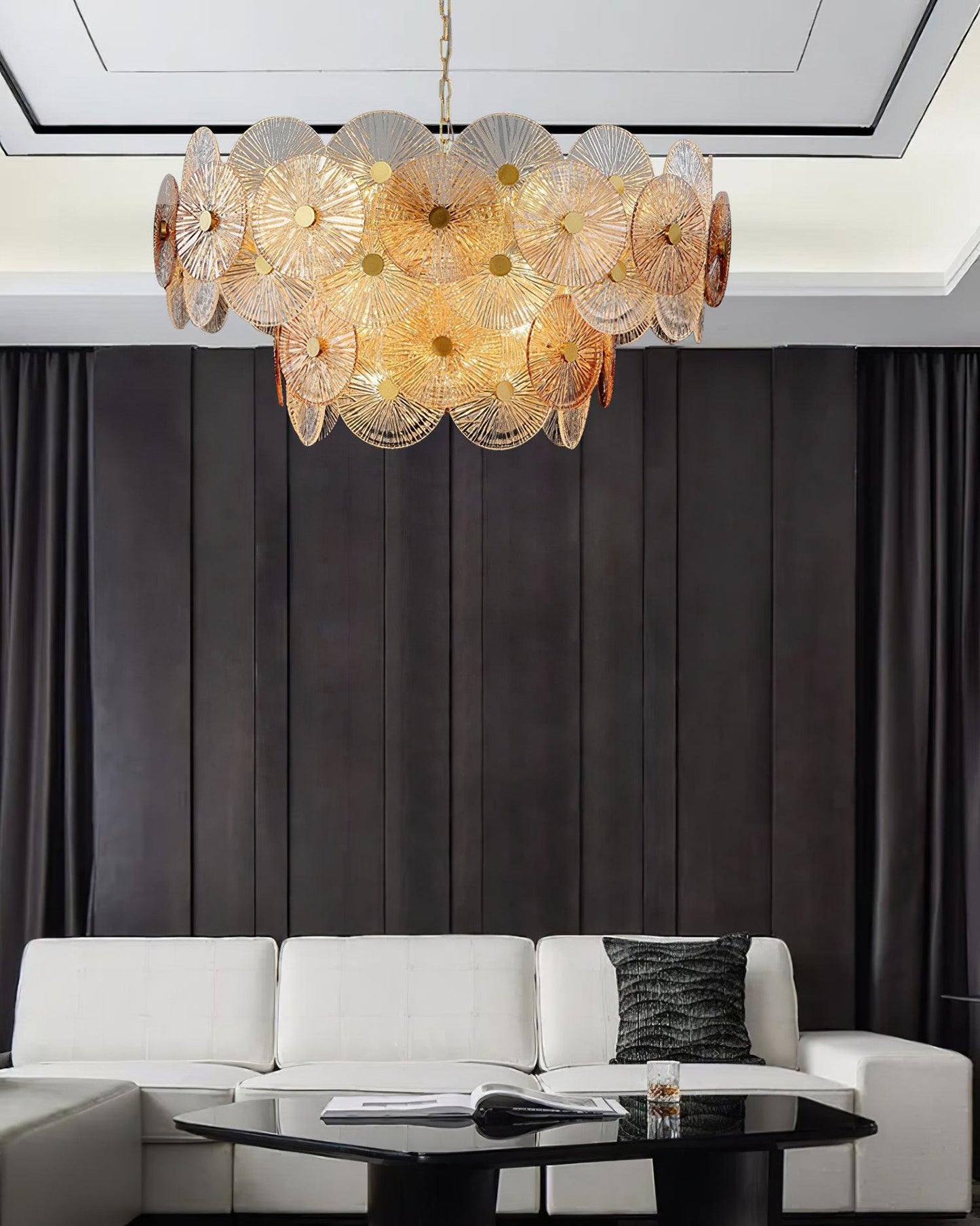 Aster Crystal Chandelier - Elegant Design with Adjustable Height & LED