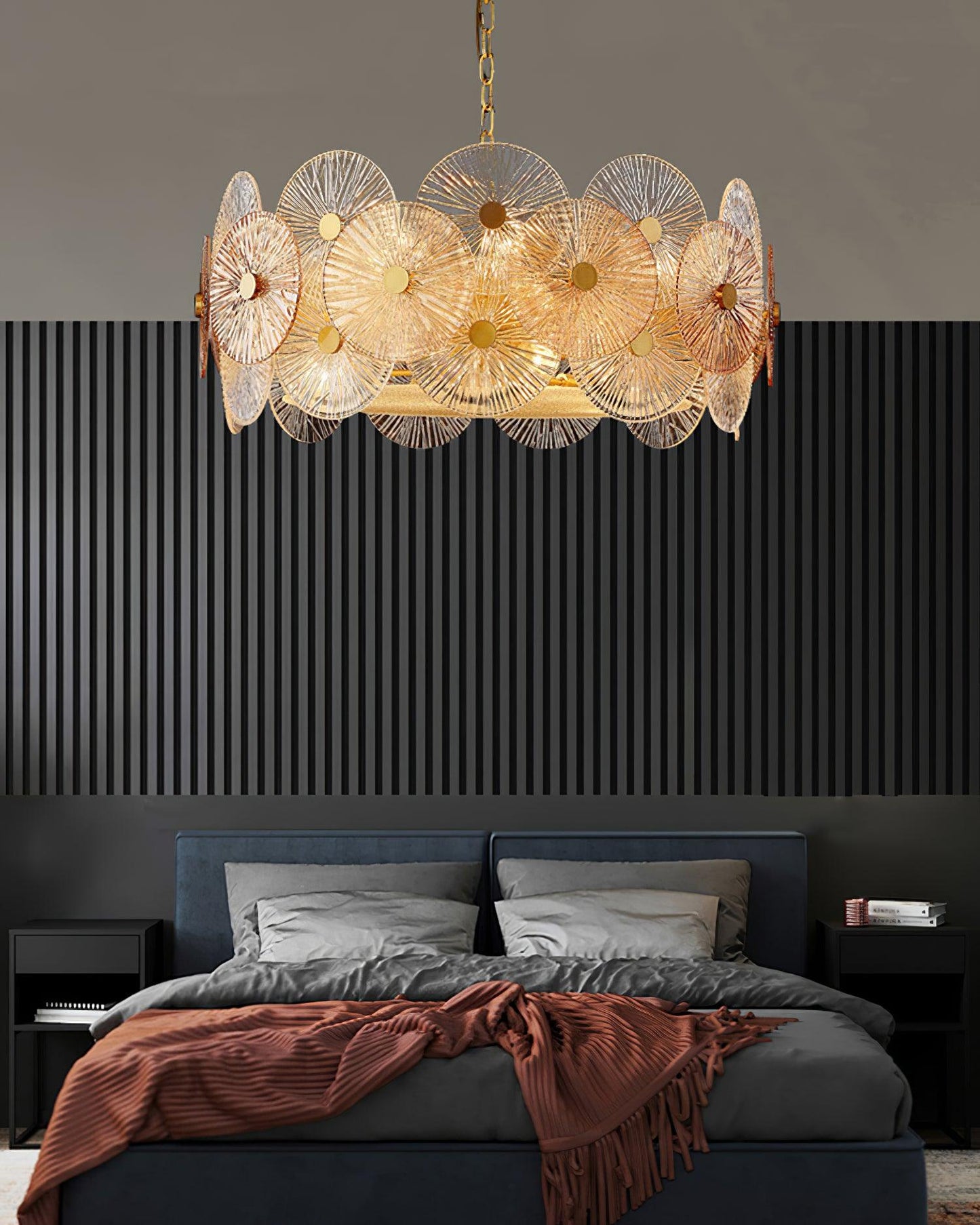Aster Crystal Chandelier - Elegant Design with Adjustable Height & LED