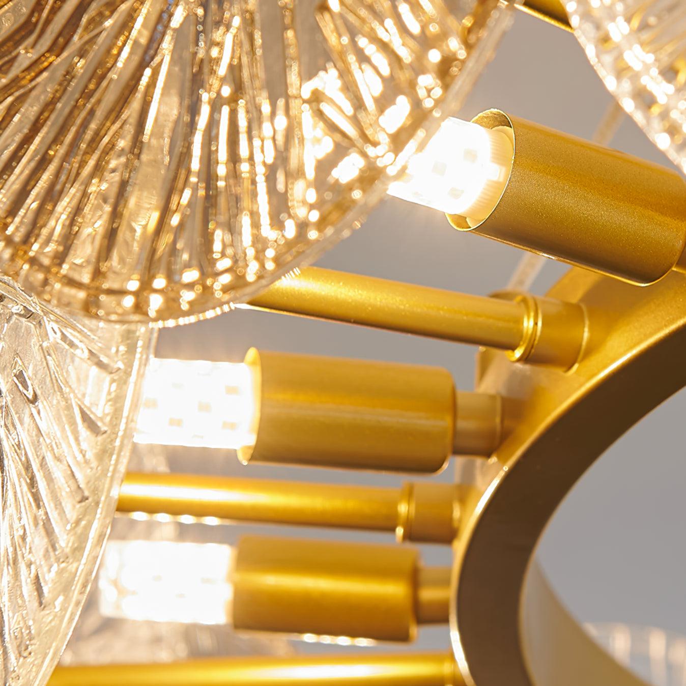 Aster Crystal Chandelier - Elegant Design with Adjustable Height & LED