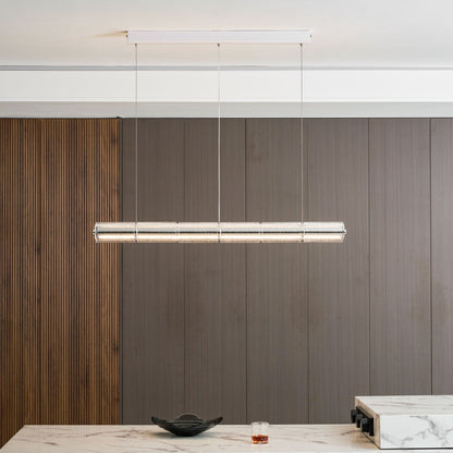 Mcdade Segmented Glass Chandelier - Elegant Design, Adjustable Height
