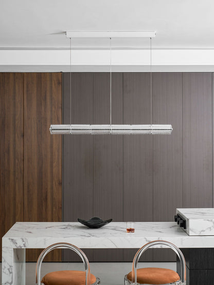 Mcdade Segmented Glass Chandelier - Elegant Design, Adjustable Height