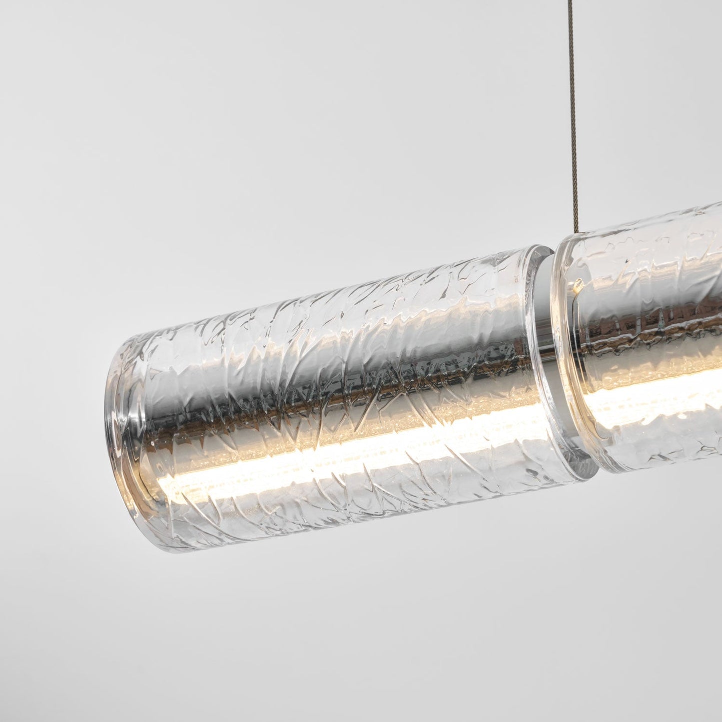 Mcdade Segmented Glass Chandelier - Elegant Design, Adjustable Height